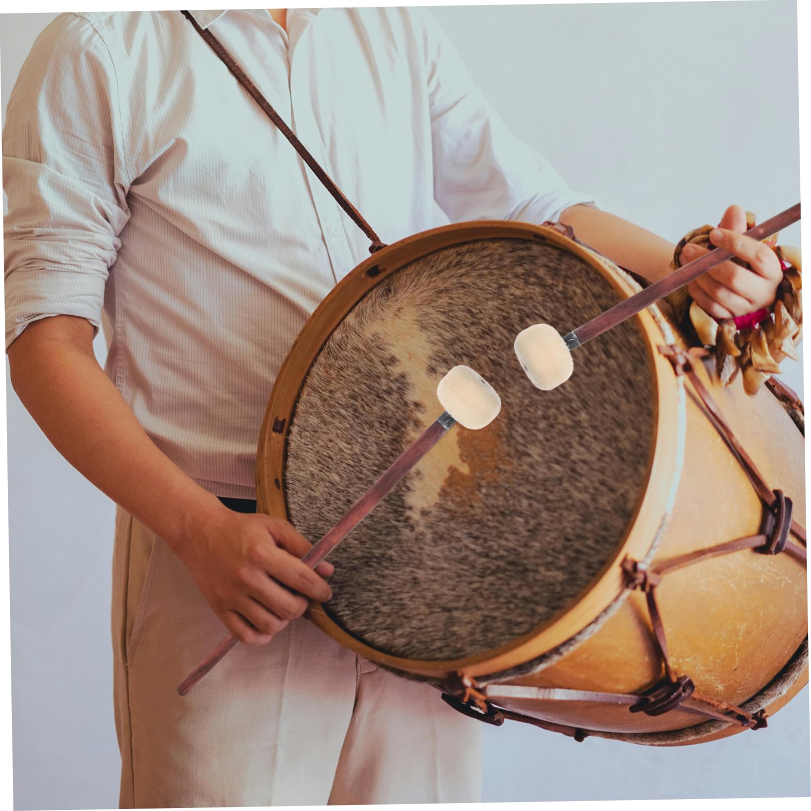TOYANDONA 8pezzi Bacchette Per Batteria Legno Massello Con Testa Bacchette Percussione Per Pratica e Tuning Strumenti Musicali Per Batteristi e Percussionisti