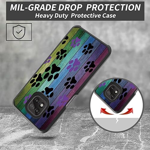 Miniatura 3 de ZXHSBROK Funda para Moto G Power 2021, diseño de tablero de madera rústica, resistente 2 en 1, de doble capa, policarbonato duro híbrido y silicona