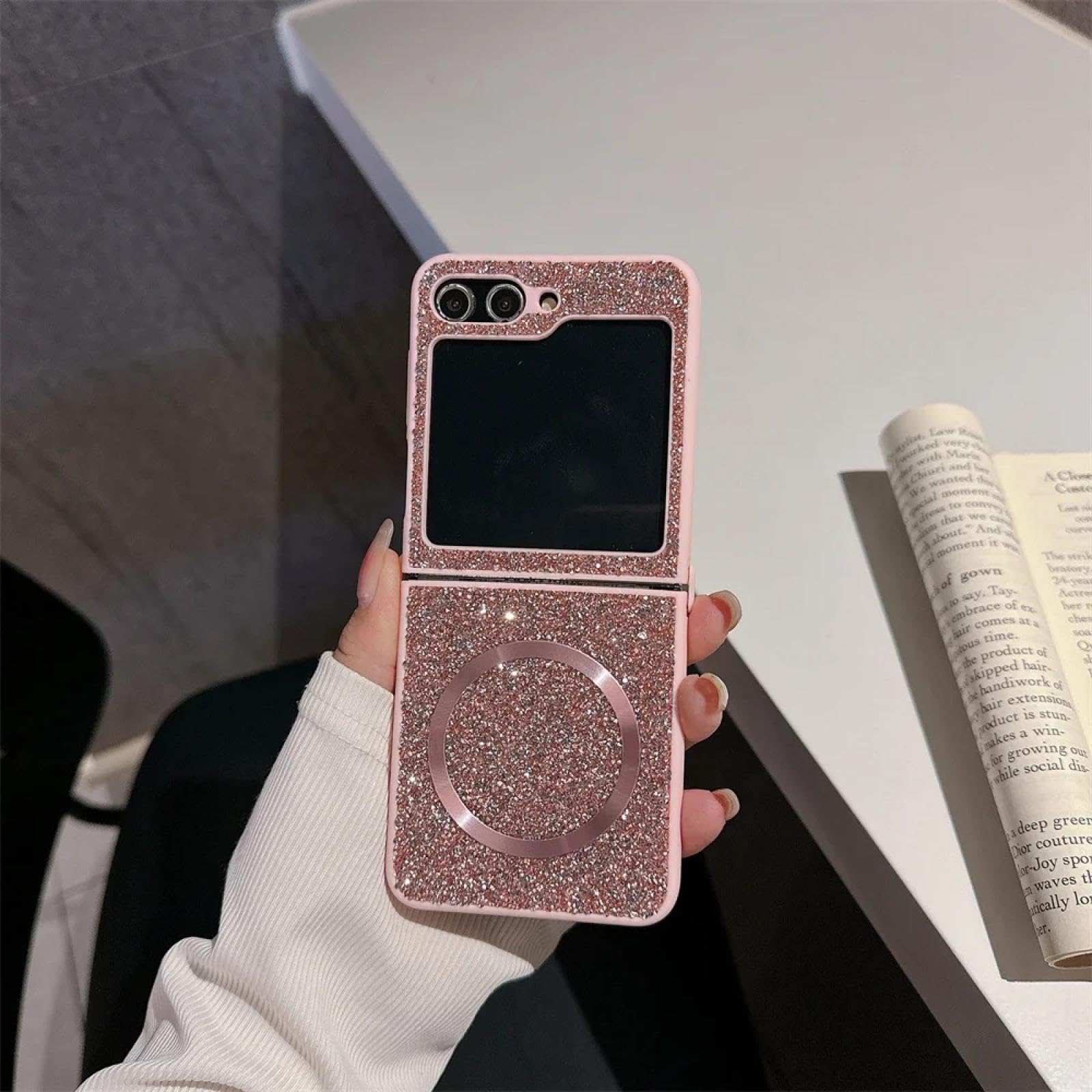 Coque Samsung Z Flip 4 Rose en Polycarbonate Rigide Antichoc - 8