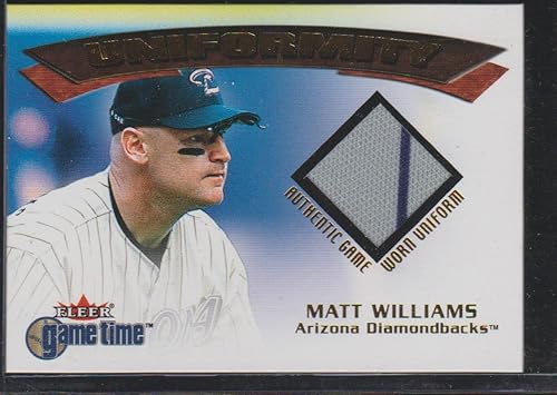 2001 Game Time Matt Williams Diamondbacks Game Used Jersey Baseball Card #NNO