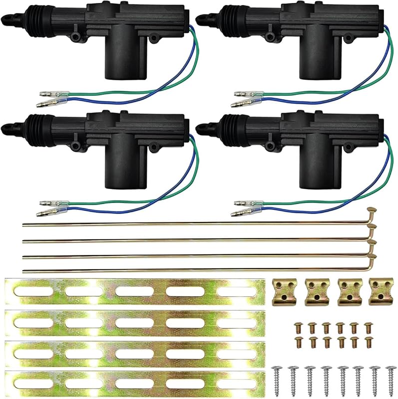 KITUREK Car Power Door Lock Kit, Universal Heavy Duty Car Power Door Lock Actuator 2-Wire 12-Volt Motor for Most Automotive Central Locking System (4PCS)