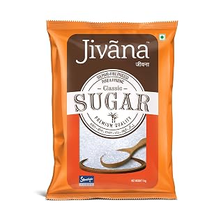 Jivana Refined Sulphur Free Classic Sugar, 1 kg (Pack of 1) (1 kg (Pack of 1))