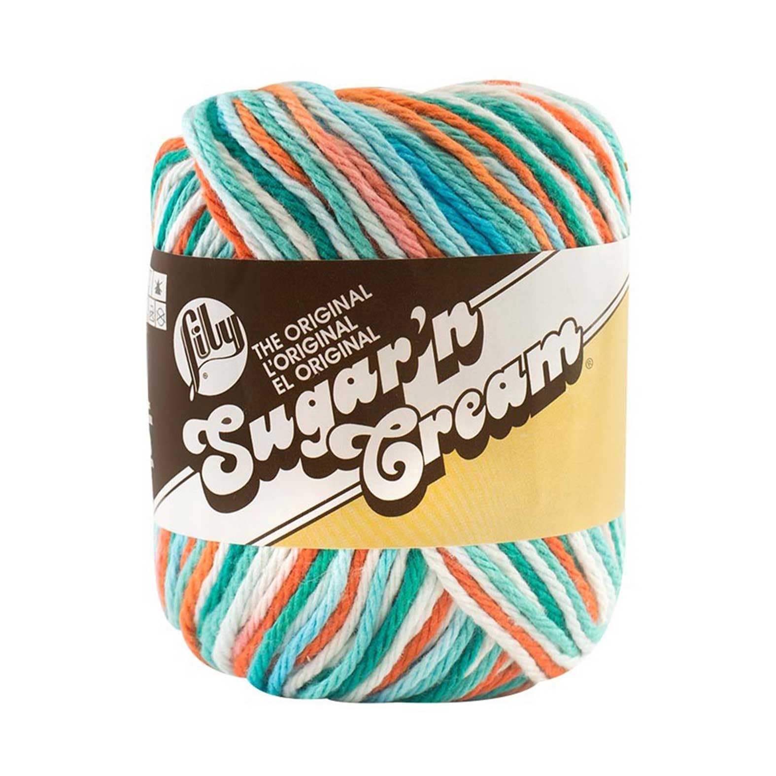 Lily Sugar 'N Cream The Original Ombre Yarn, 2oz, Gauge 4 Medium, 100% Cotton, Ahoy - Machine Wash & Dry