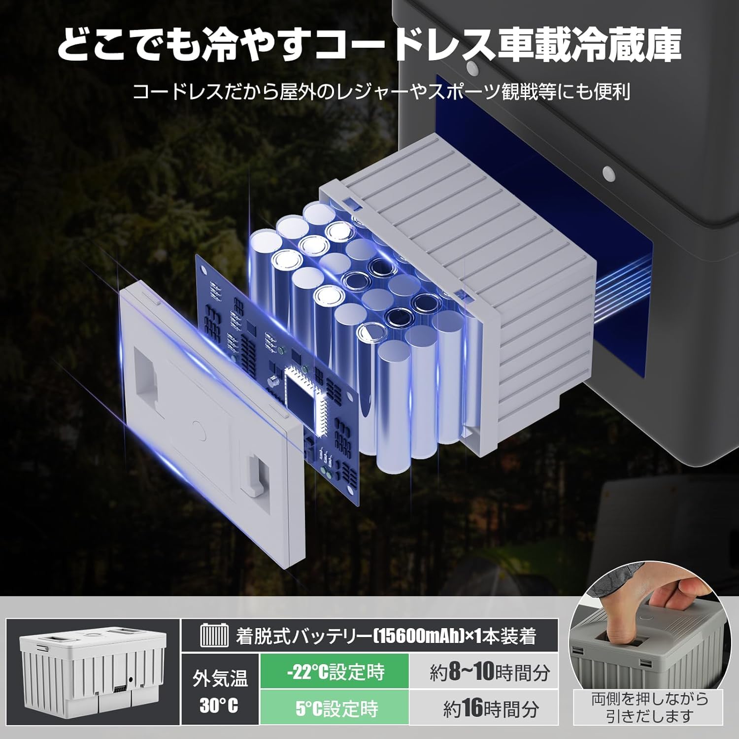 Amazon.co.jp: ポータブル 車載冷蔵庫 18L/25L対応 -20℃～20℃ 急速冷凍