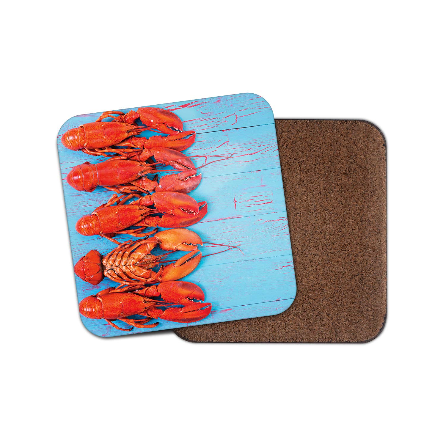 1 x Red Lobsters Coaster - Seafood Restaurant Chef Cooking Seaside #15043
