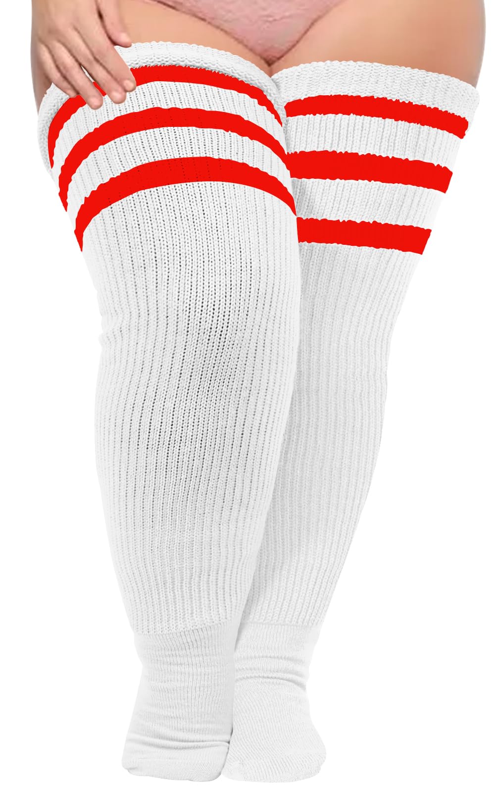 Calze Alte Donna Con Reggicalze - Taglia Forte, Morbide E Calde, Perfette Per L'Inverno - Fino A 106cm - Foto 13