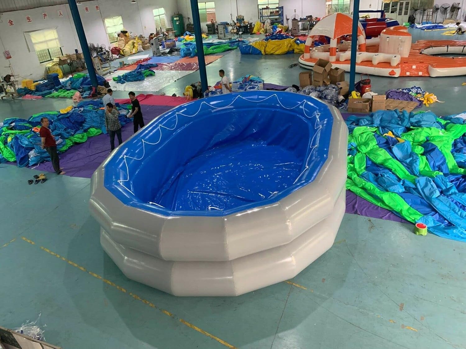 Inflatable 0.9mm PVC Oval Above Ground Swimming Pool NEW(MPN:7x5x1.5m)