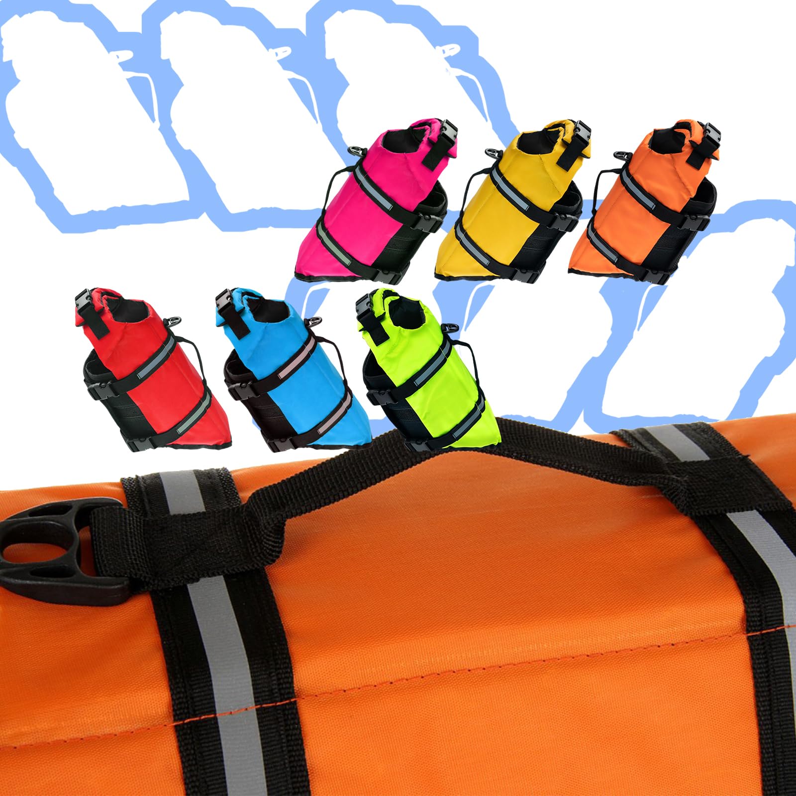 Chaleco salvavidas para perros, cómodo, ajustable, amarillo L