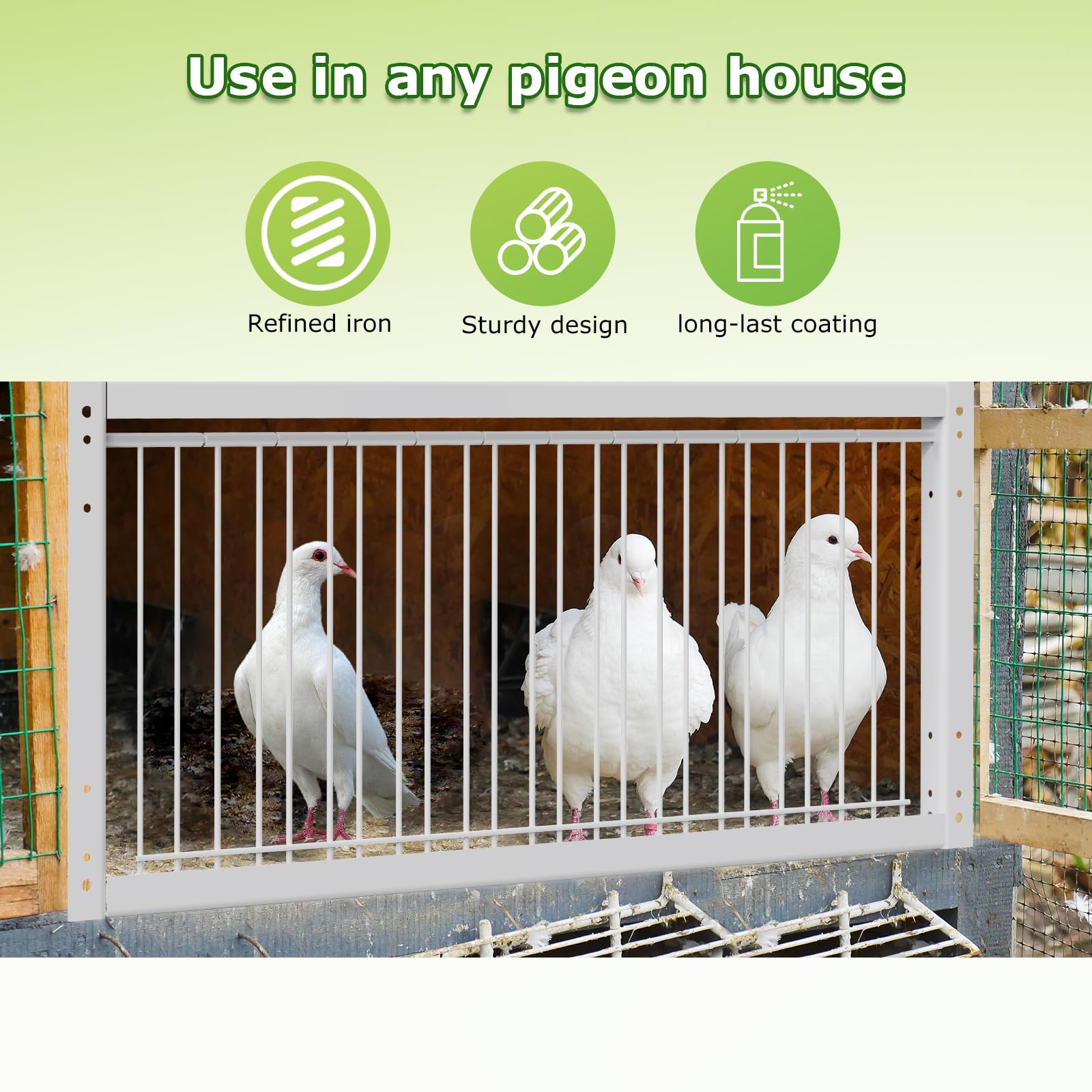 2 piezas trampa en T de 53cm para jaula de pájaros, puerta para palomas, jaula de hierro para pájaros, trampa en T, puerta de casa, alta resistencia, puerta de ventana unidireccional, puerta
