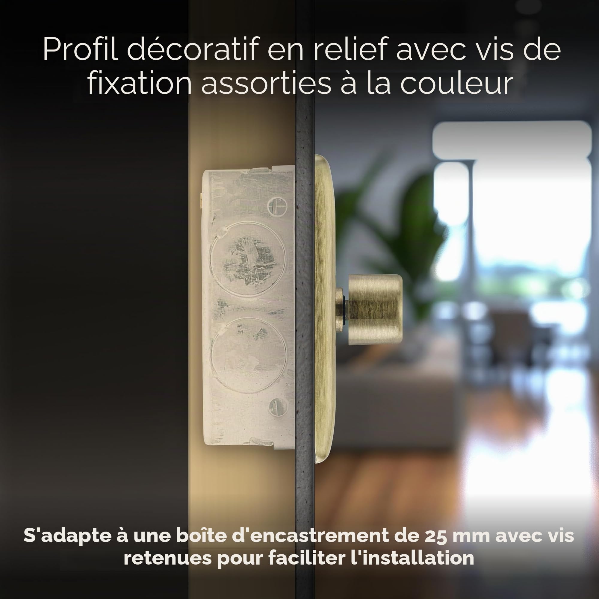 BG Variateur d'intensité électrique 2 voies Push On/Off Bord de fuite 200 W