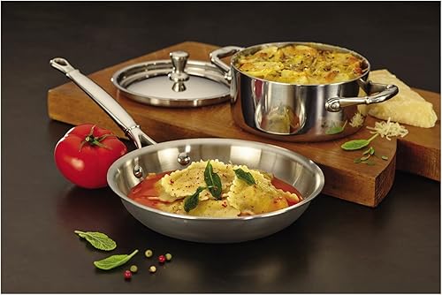 Miniatura 4 de Symphonia Prima - Sartén de acero inoxidable, sartén de acero inoxidable, 10.25 pulgadas, color plateado