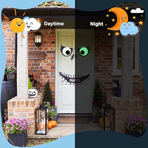 Miniatura 4 de Cinvo Ojos gigantes de Googly de 7 pulgadas, autoadhesivos, de 7.1 in, ojos grandes que brillan en la oscuridad, ojos adhesivos grandes para