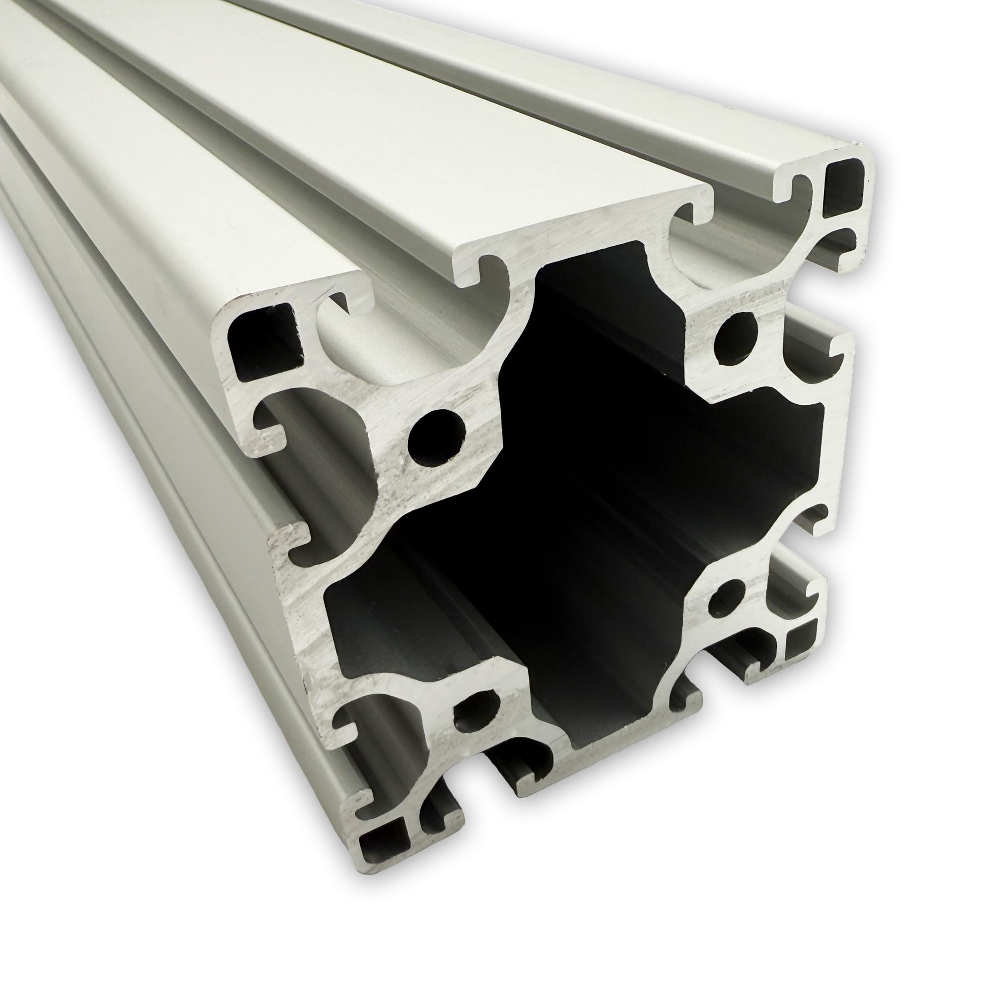 Aluprofil 80x80 mm | Nut 8 | Länge: 1000 mm = 100 cm | eloxiert | Aluminium Profil | Nutenprofil | Aluprofil | Alu Profil | Leicht | Montagesystem