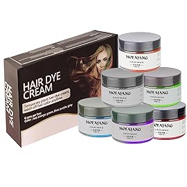 Temporary Hair Color Chalk For Kids, Hair Wax Color For 4 5 6 7 8 9 Year Old Girl Gifts, Birthday,Party, Cosplay DIY, Children\'s Day, Halloween, Christmas (6, Red Orange Purple Blue Green Gray)