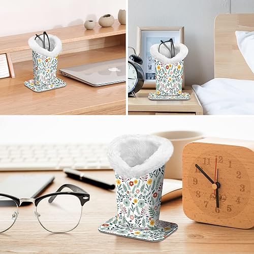 Miniatura 5 de Fintie Soporte para anteojos forrado de felpa con base magnética, estuche de cuero vegano prémium para lentes