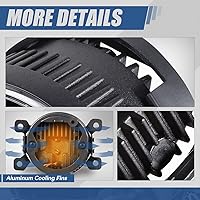 Vista 6 de Auto Dynasty Conjunto de luces antiniebla compatible con Ford Lincoln Frontier Pilot Subaru Jaguar 2004-2022, proyector LED completo, faros