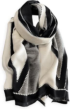 LumiSyne Invernale Sciarpa Scialle In Cashmere Per Donna Uomo Motivo Di