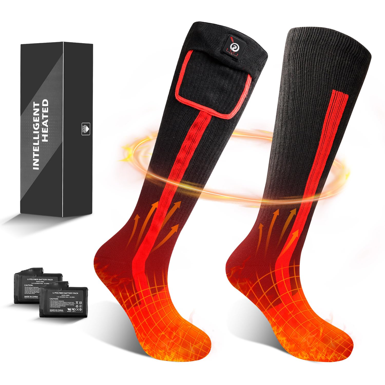 Chaussettes Chauffantes USB Pour Homme Et Femme - Hiver, Extérieur, Rechargeable, Confortables