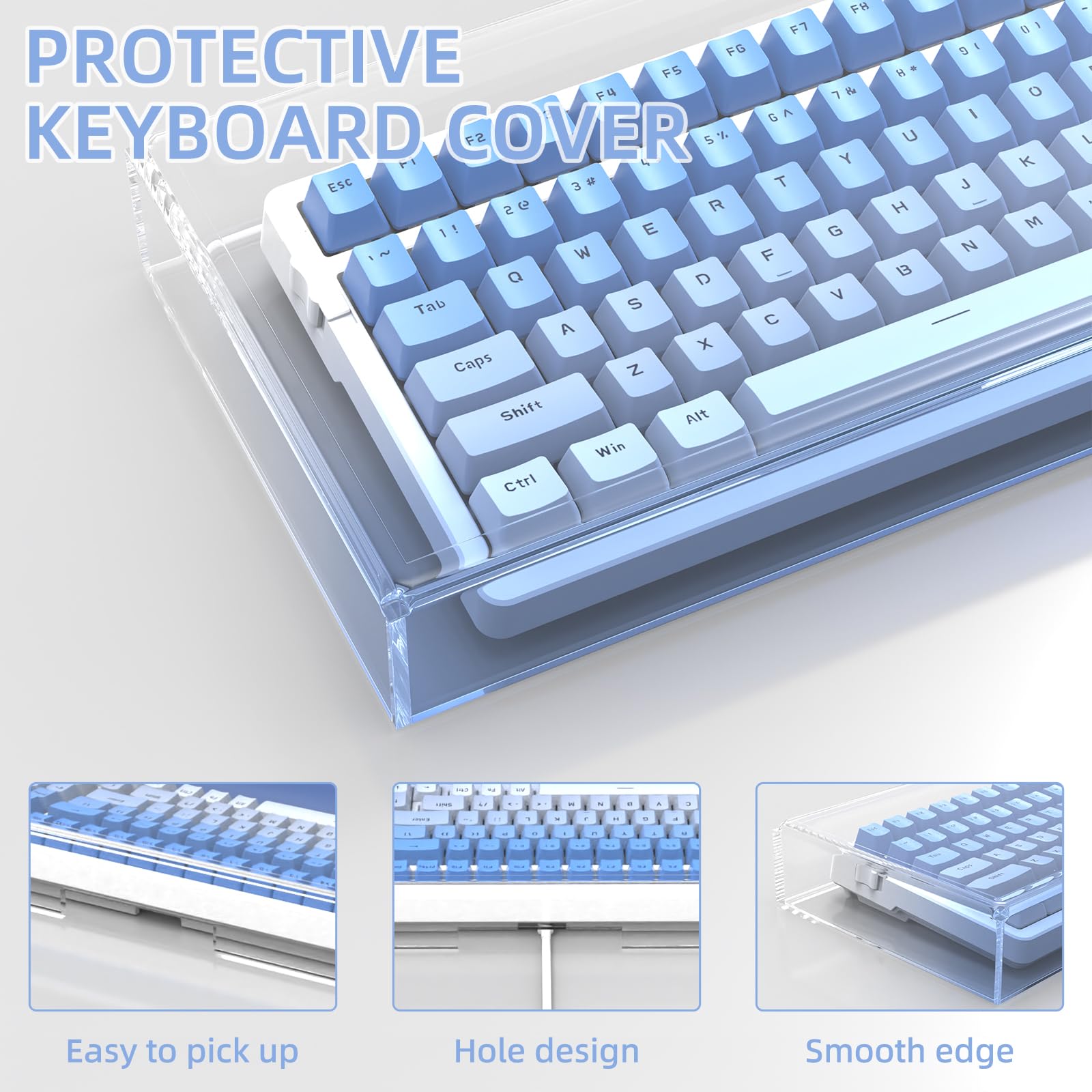 SELORSS Acrílico Gaming Keyboard Capa protetora contra mecânico PC
