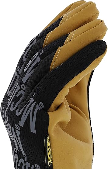 Mechanix Wear Material4x Original Gloves - Abrasion Resistant Gloves for Protecting Hands - Durable Synthetic Leather - Breathable - Comfort Fit - Machine Washable - Brown/Black - Small