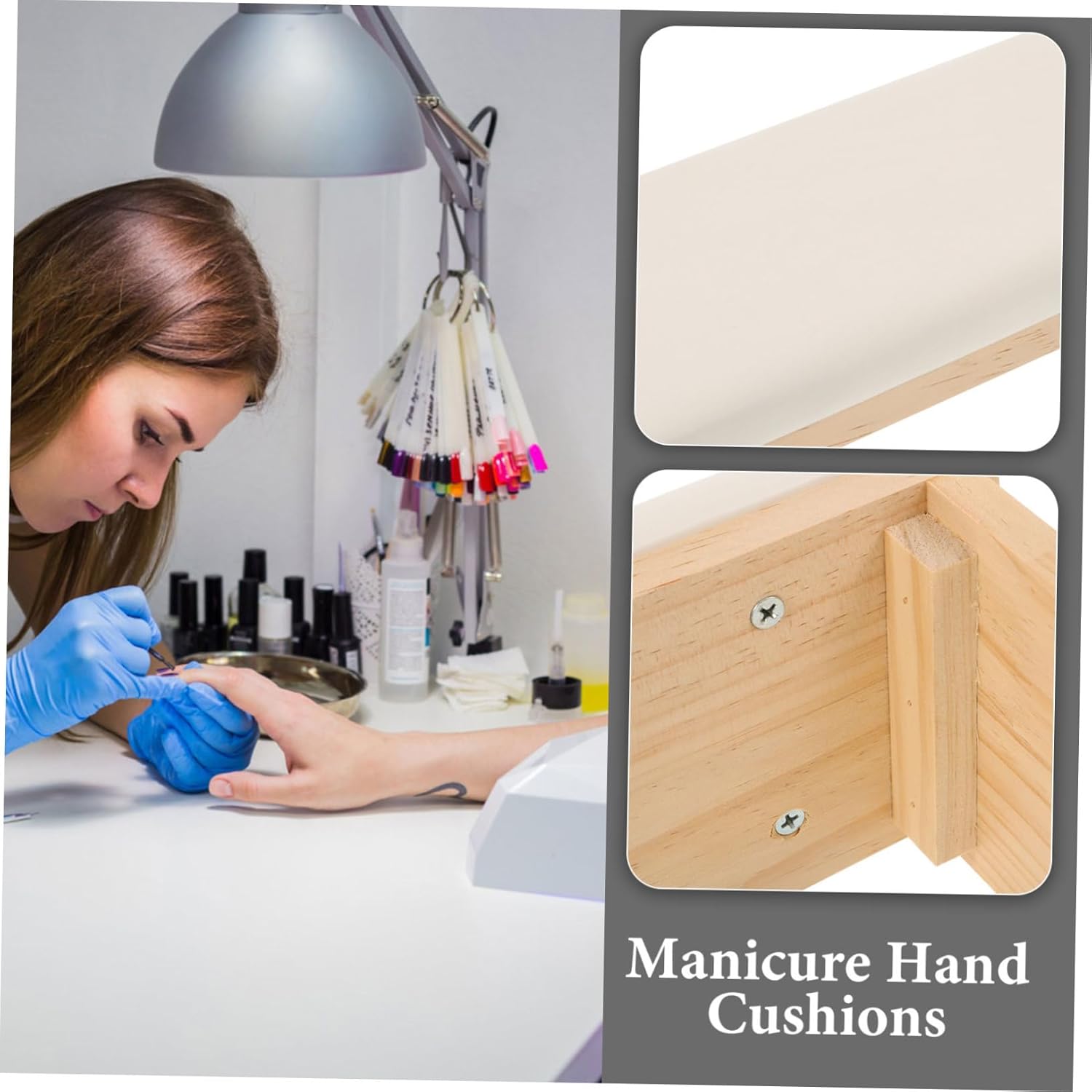 SOIMISS Nail Art Arm Rest Hand Pillow Professional Pu Manicure Cushion for Steady Hands Nail Salon Home Use and Training Sessions Elegant Design Easy to Clean