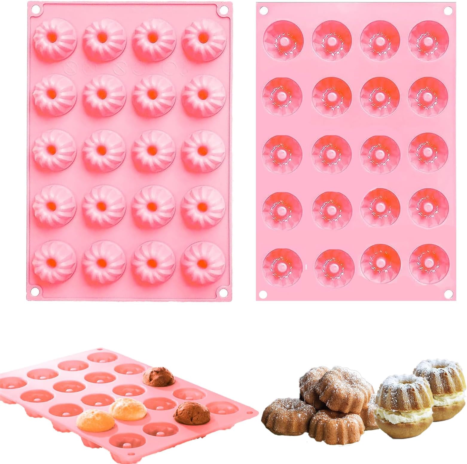 Mini Gugelhupf Form Aus Silikon - BPA-frei & Antihaft Für Kuchen & Desserts