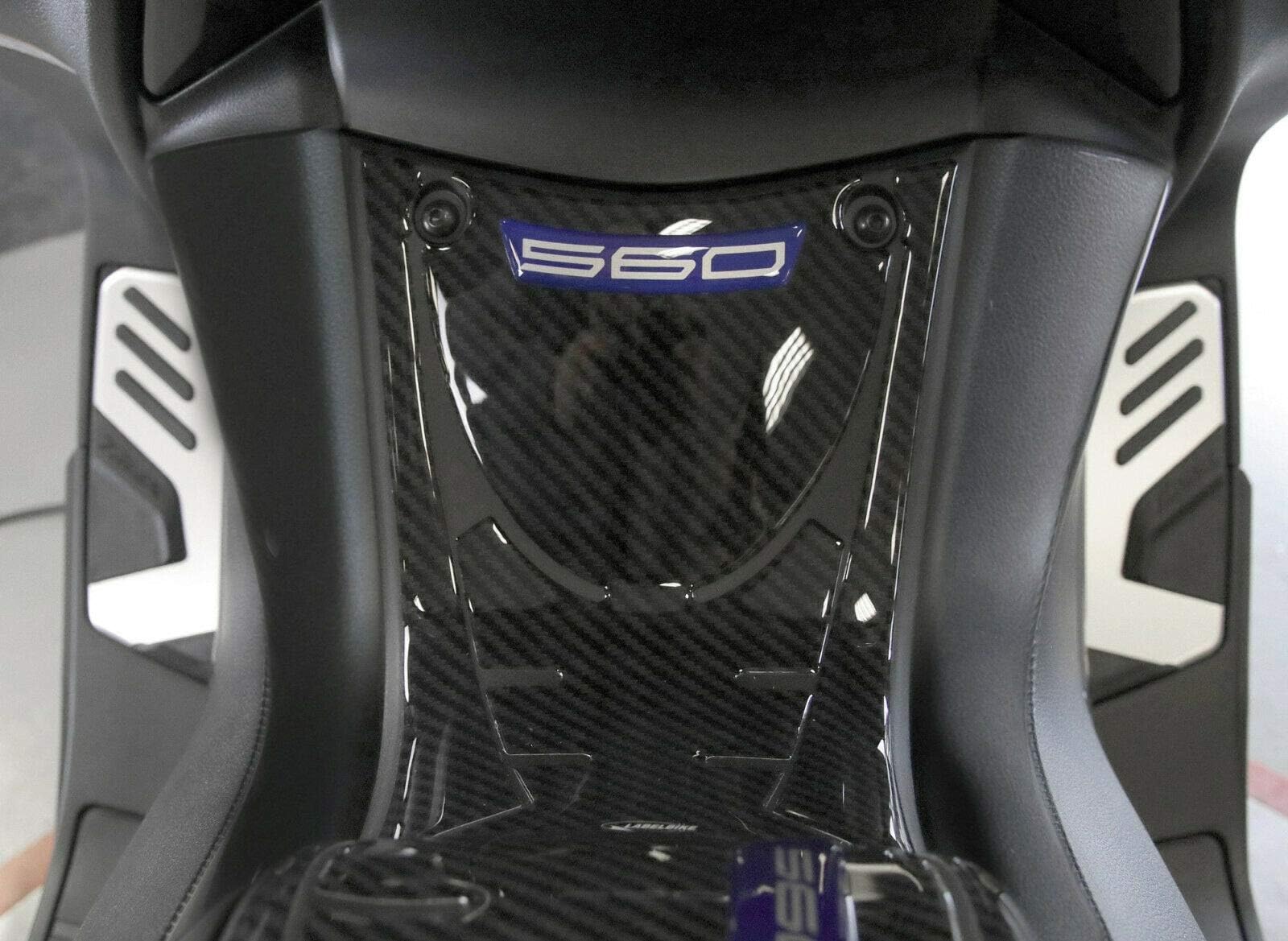 labelbike - 3D Gel Resin Sticker Decoration and Protection of Motorcycle Front Footboard Compatible with Yamaha TMAX 560 2020-2021