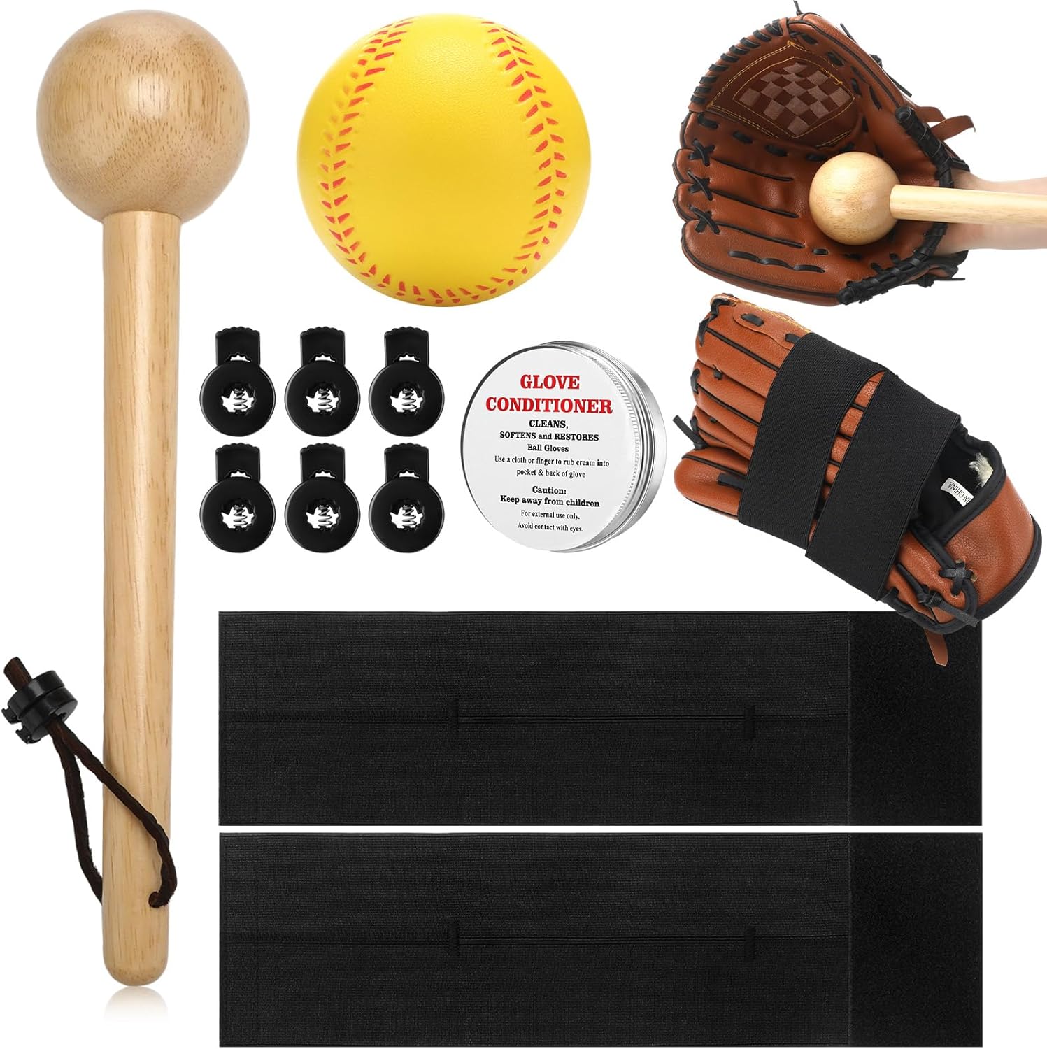 PullCrease 11 Pcs Baseball Glove Break in Kit Include