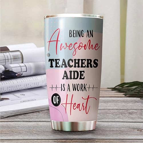 Miniatura 2 de Impresionante vaso de acero inoxidable de 20 onzas, divertidos regalos para asistentes de profesores a granel para cumpleaños y Navidad, regalos