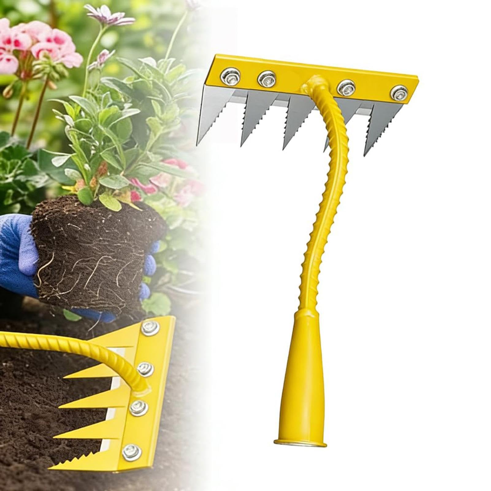 Rastrello per la rimozione delle erbacce Attrezzo livellatore pesante | Estirpatore manuale Adatto per il prato, il cortile, l'aiuola, la serra, il vivaio, il frutteto, la fattoria, il giardino al
