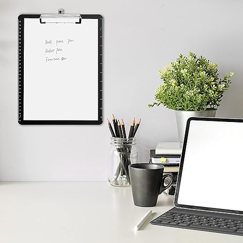 Miniatura 8 de Amazon Basics Portapapeles de plástico, clip de perfil bajo, portapapeles para aulas, oficina, restaurantes, consultorios médicos, paquete de 2,