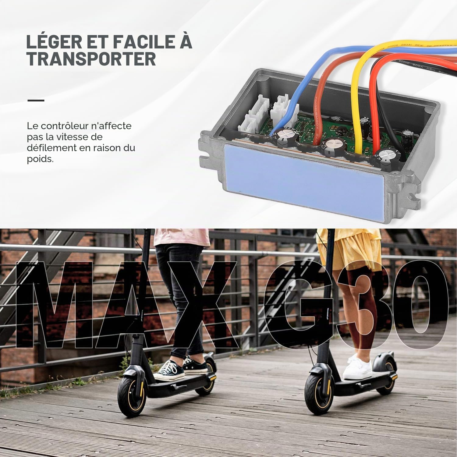 Max G30 Tableau de Bord Contrôleur Central amélioré v3.0 Compatible avec Segway ninebot Max G30 Scooter électrique