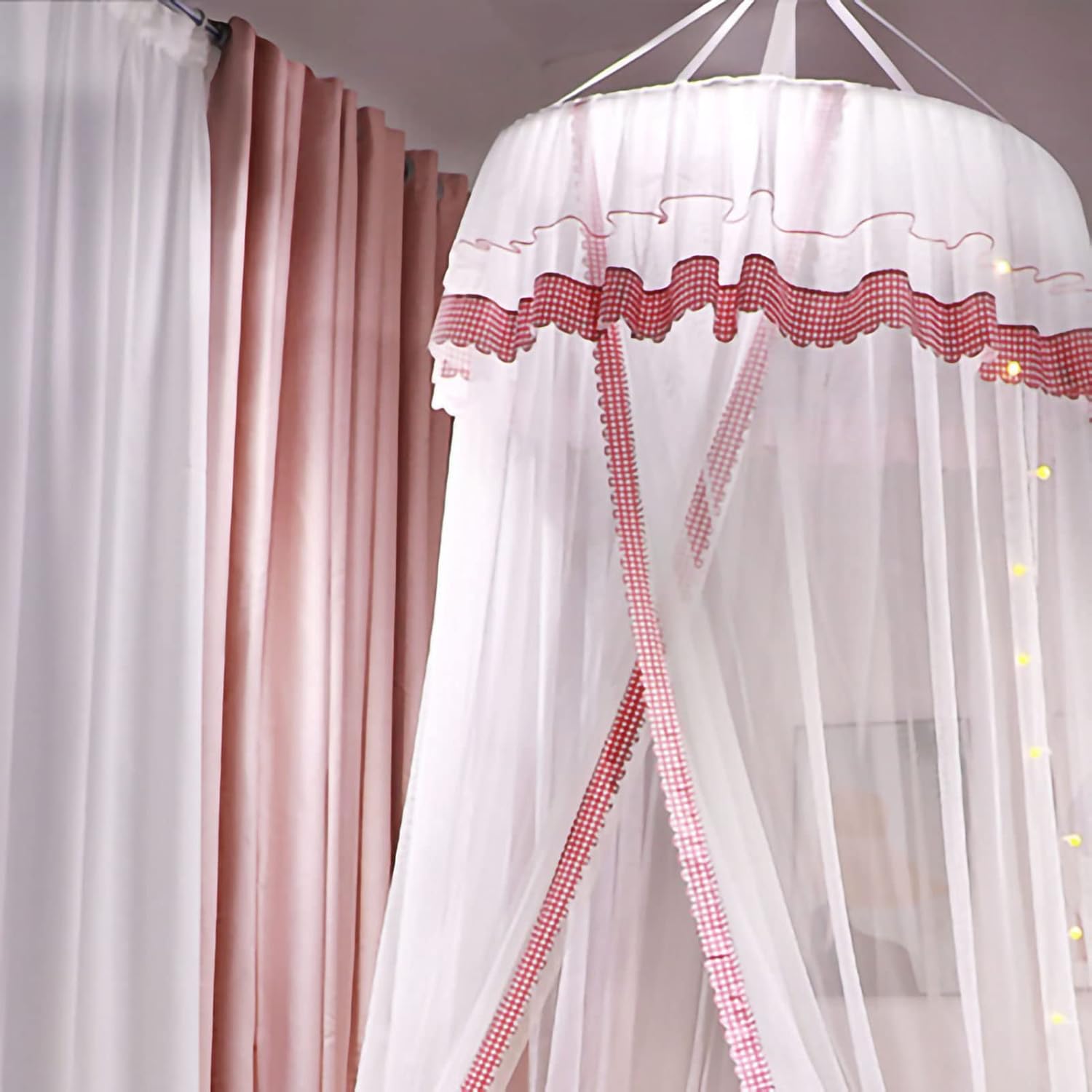 Zerodis Bed Canopy, Repelling Net Hanging Princess Canopy with Ultra Dense Mesh Fabric, for Kids Bedroom Reading Outdoor Camping (Type 4)