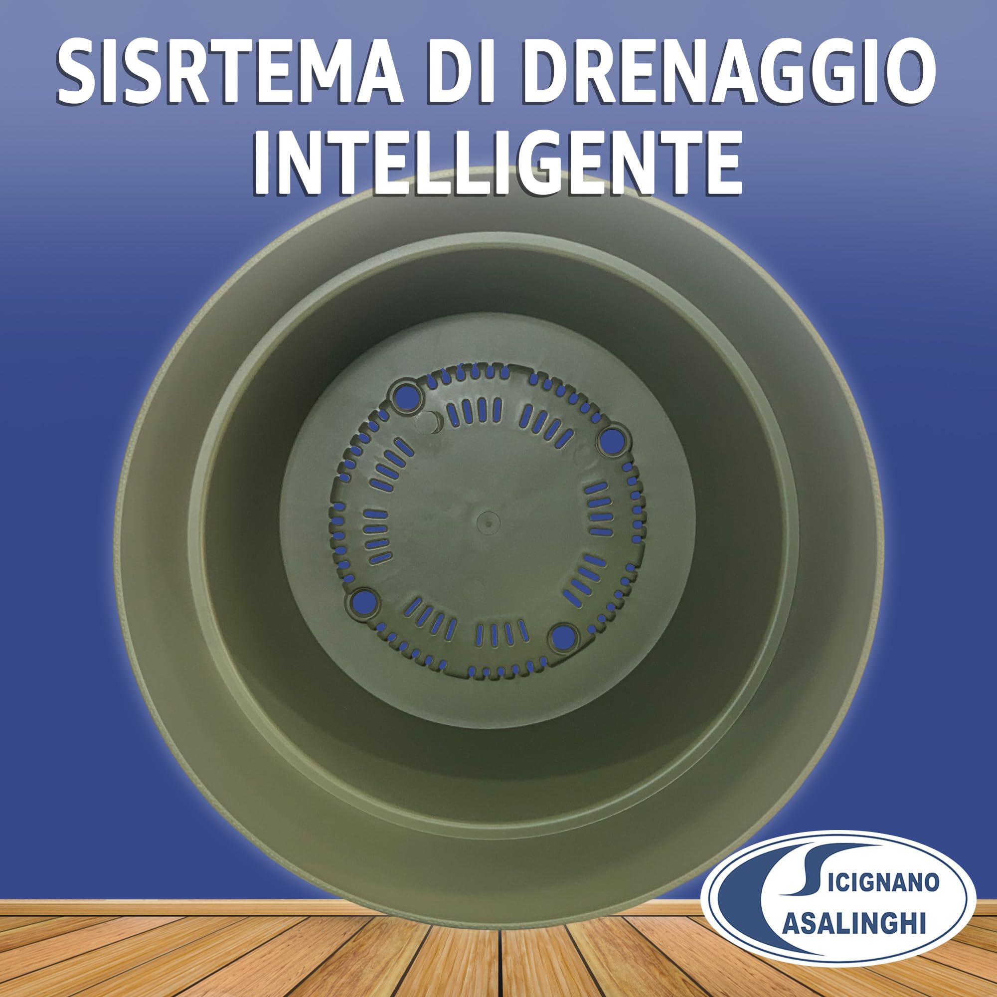 Sicignano Vaso da Giardino in Plastica Riciclata, Modello Ethica Set Completo con Terriccio, Perfetto per Interni ed Esterni, Made in Italy (Tortora, Ø 30 cm, 3 Vasi)