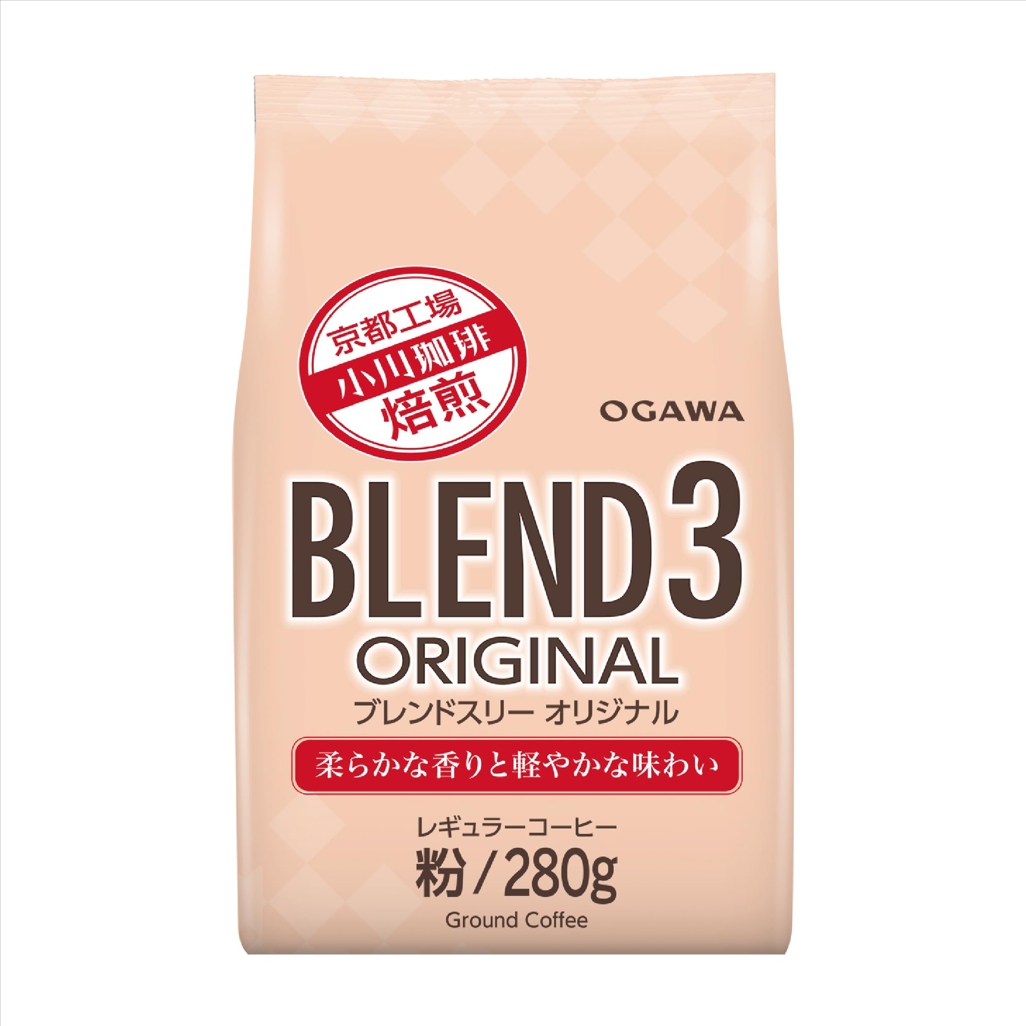 Amazon | 小川珈琲 ブレンド3 オリジナル 粉 280g | 小川珈琲 | カカオ