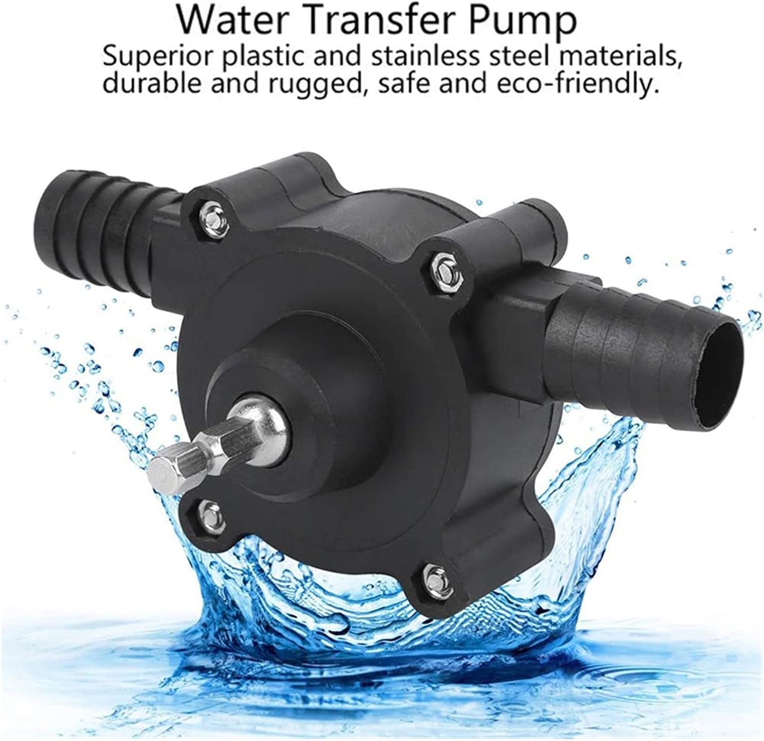 Mini Submersible Portable Electric Water Pump Household Electric Drill Pump Portable Oil Fluid Water Self-priming Liquid Transfer Pumps Home Garden Outdoor Tool(Upgrade style)