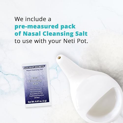 Miniatura 3 de ANCIENT SECRETS Neti Pot Salt - Sal limpiadora nasal, sal pura no yodada para uso en olla de limpieza nasal, 10 onzas (paquete de 1)