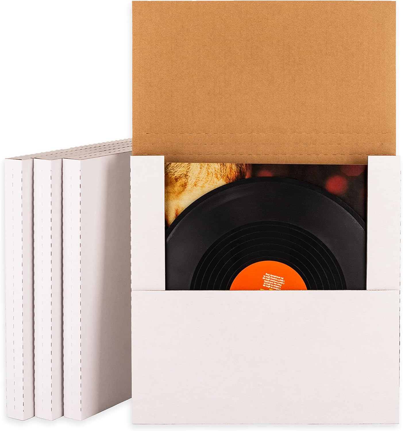 25 Pack Vinyl Record Shipping Boxes LP Mailers 12.4 x 12.4 x 1 Inch