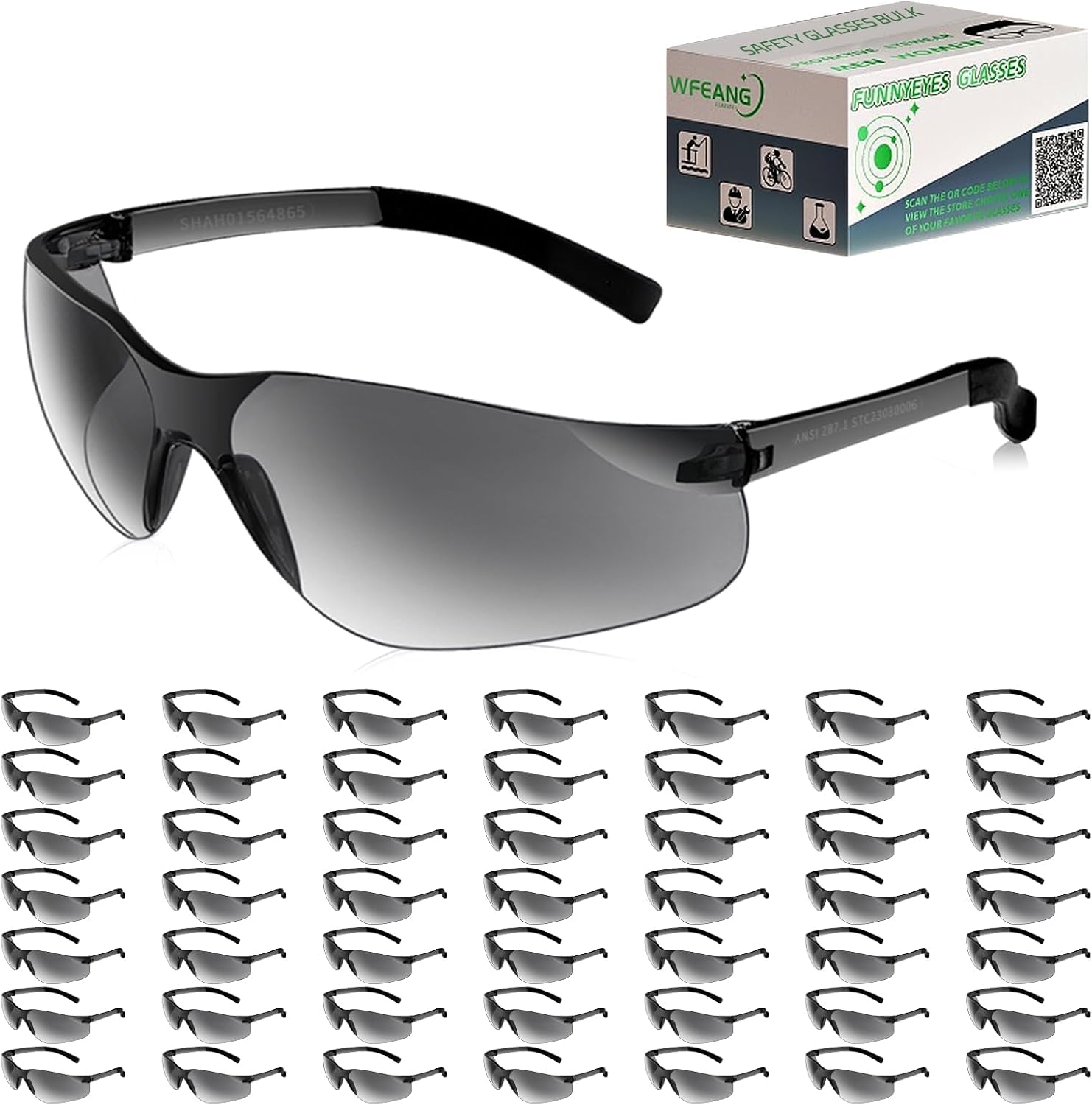 Safety Glasses ANSI Z87.1 Certified for Men & Women - Durable Lab Protective Eyewear for Chemistry & Research