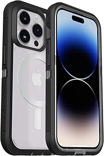 OtterBox IPhone 14 Pro Max (ONLY) Defender Series XT Case - BLACK CRYSTAL, Screenless, Rugged , Snaps to MagSafe, Lanyard Attachment