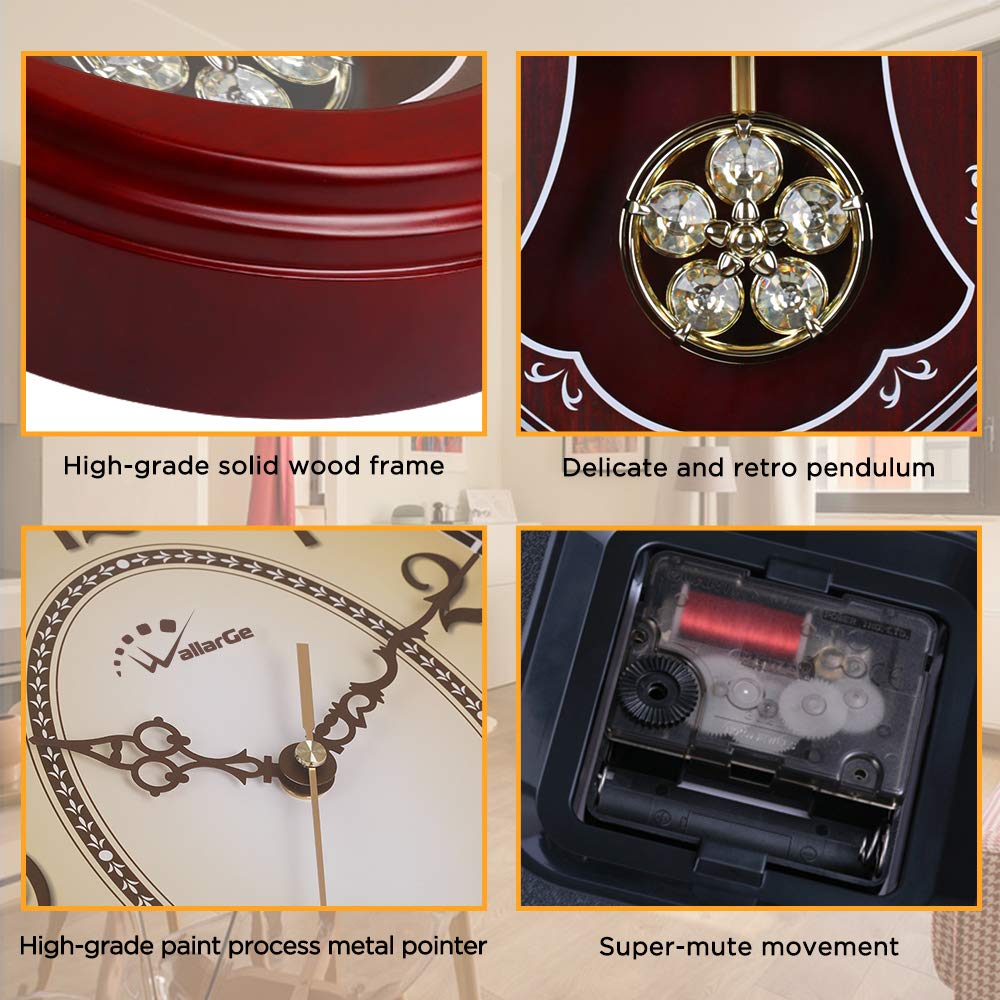 Close-up details of WallarGe Wall Clock components