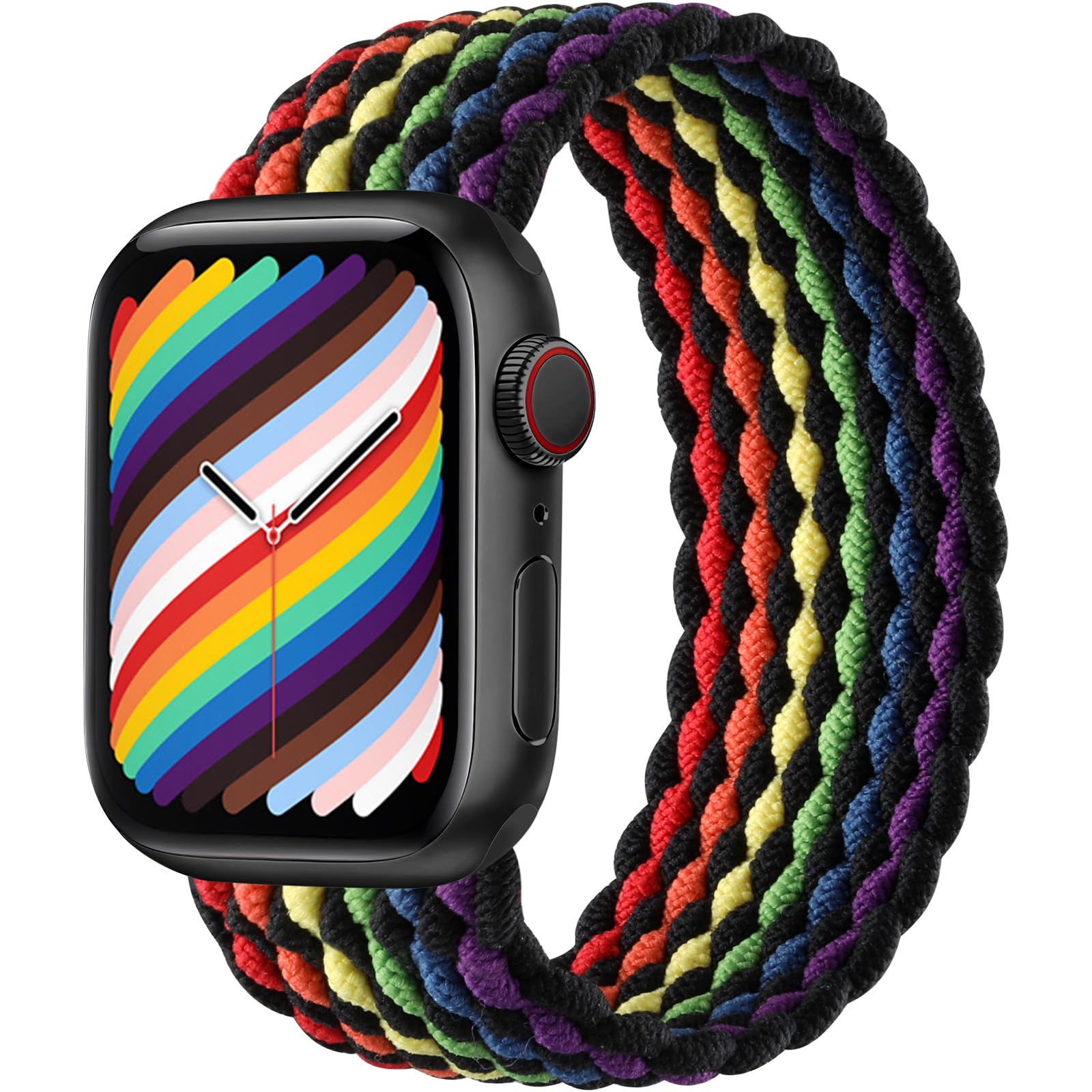 Zedoli Braided Solo Loop Bands Compatible with Apple Watch Band 38mm 40mm 41mm 42mm 44mm 45mm 46mm 49mm Women Men, Stretchy Nylon Sport Elastic Strap for iWatch Series 11 10 9 8 7 6 5 4 3 2 1 SE Ultra — view 23