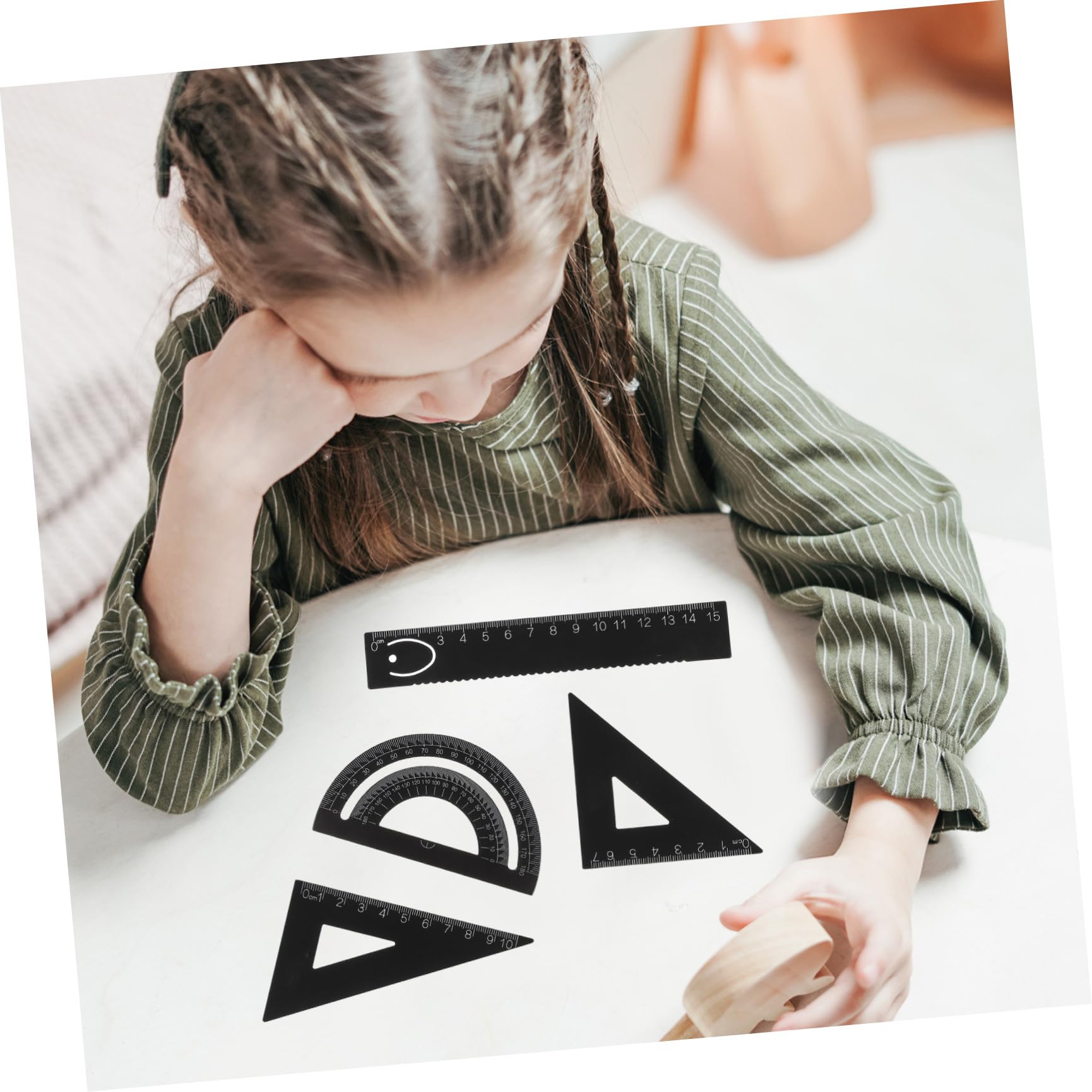 NUOBESTY 4sätze Lineal Für Schüler Präzise Zeichnungswerkzeuge Geometrische Messinstrumente Für Schule Und Studium