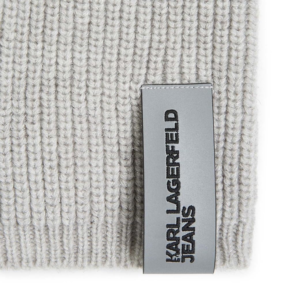 Karl Lagerfeld Jeans Damen Essential Balaclava Lurex Grey Melange One Size