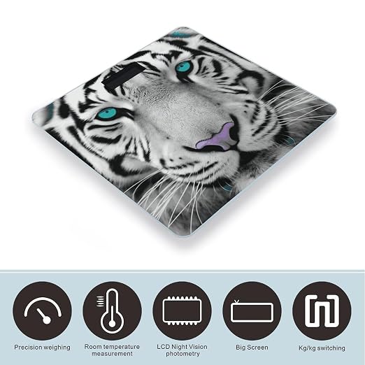 Balanza digital de baño con vidrio templado 10.2 pulgadas miniatura 3