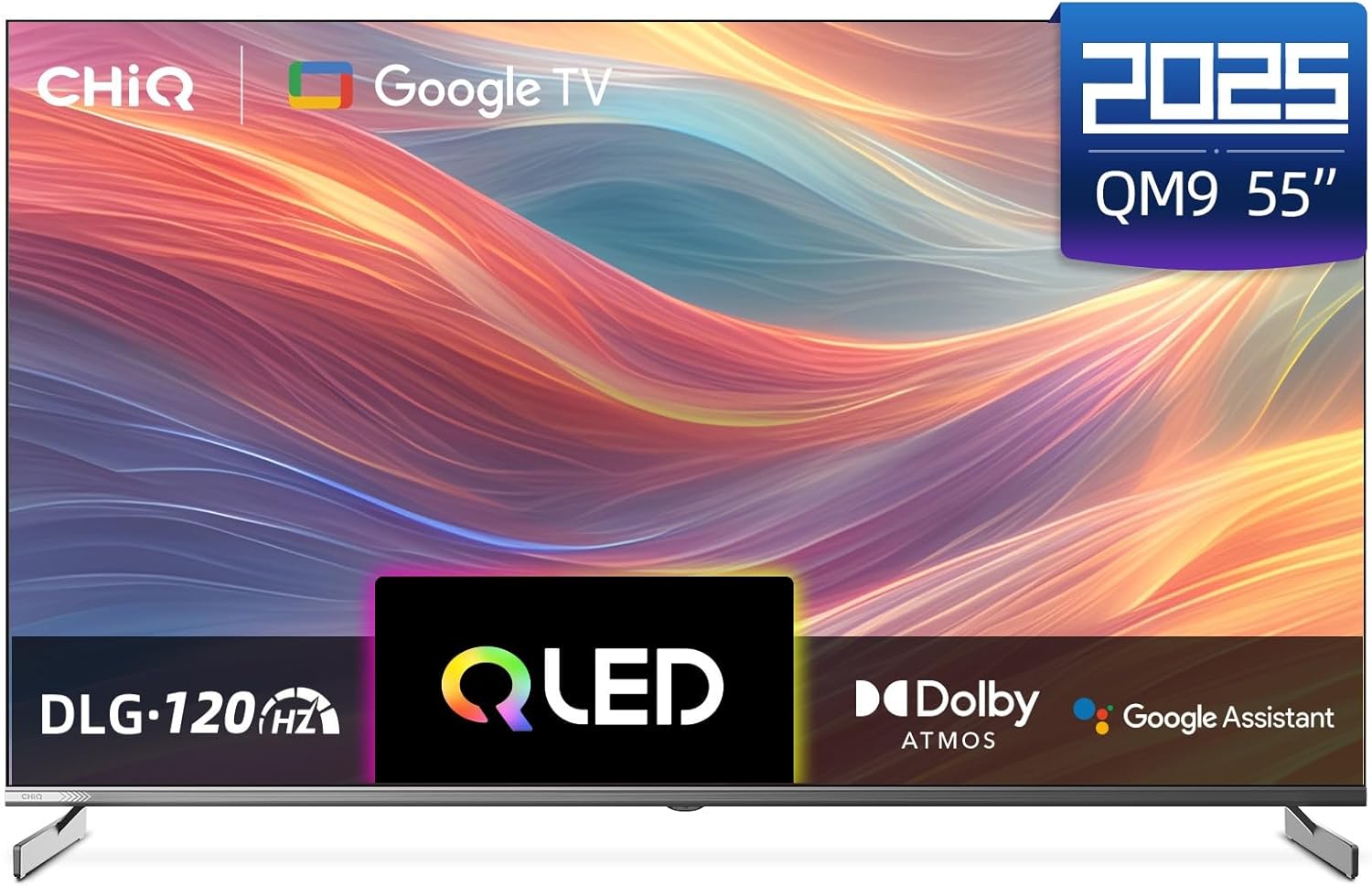 CHIQ 55 inch QLED Smart TV, 4K, Dolby Vision & Atmos, Google C...