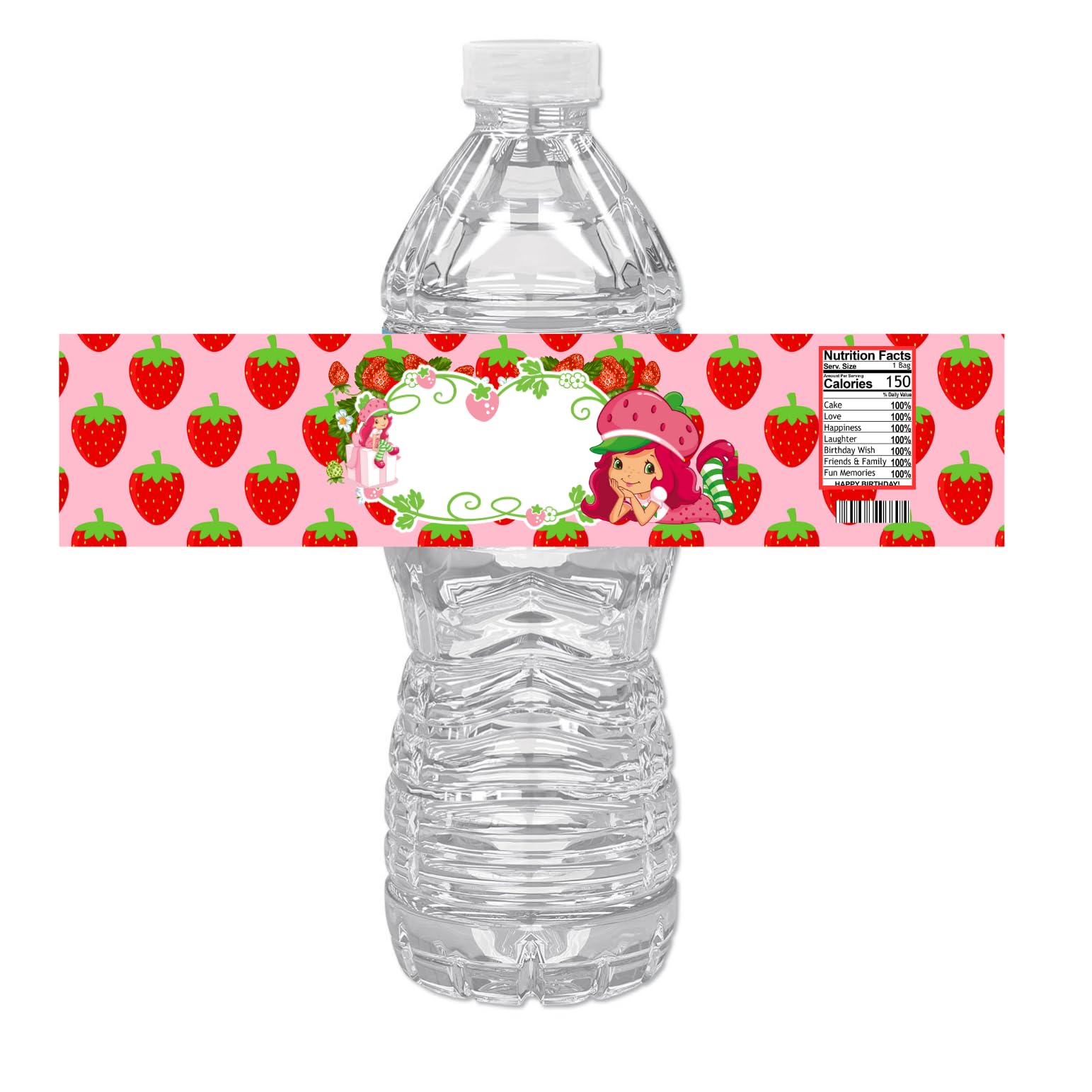 Personalize Rosita Fresita Party Water Bottle - Strawberry Children Girl Birthday Drink Stickers - Set of 12
