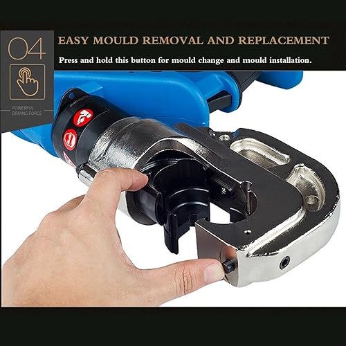 Miniatura 7 de Alicates de prensado hidráulicos, alicates de prensado eléctricos, alicates de crimpado a batería, ideales para terminar cables de cobrealuminio de