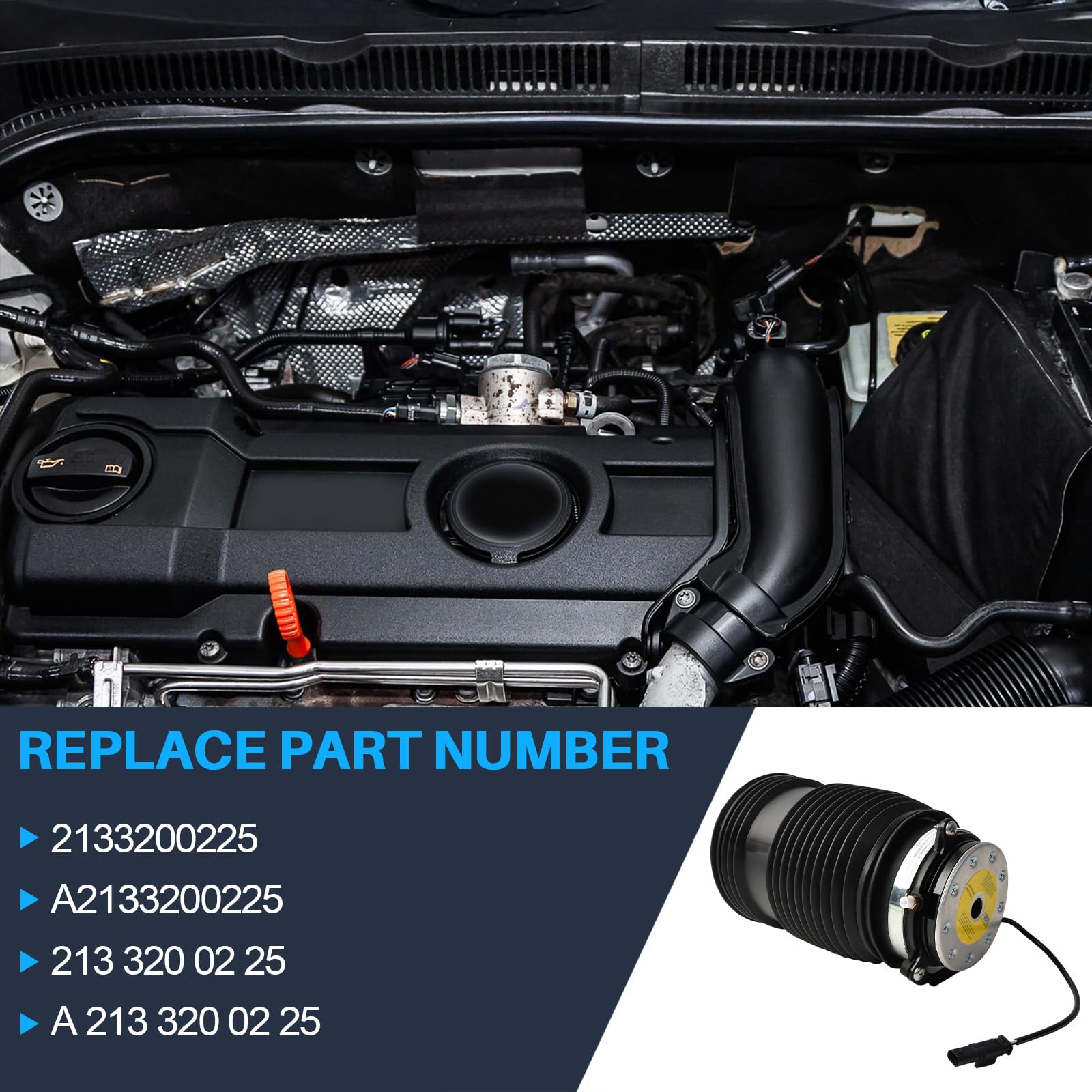Molle di sospensione pneumatica posteriori destre per Mercedes Classe E W213 CLS C257 GLC X253 2015-2021 Ricambio per OE 2133200225 A2133200225 Molla pneumatica Assale posteriore destro
