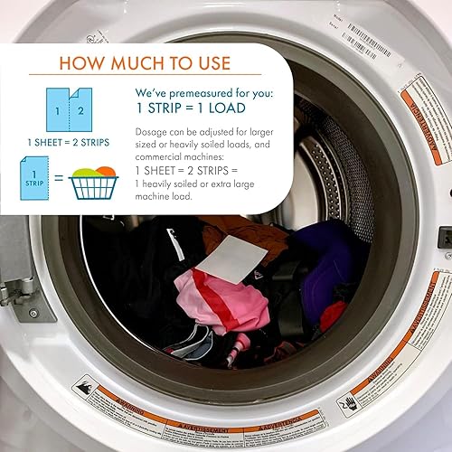 Miniatura 8 de Boulder Clean Hojas de detergente para ropa, aroma de algodón limpio, 20 hojas para 40 cargas (paquete de 1), sin residuos, seguras para colores,